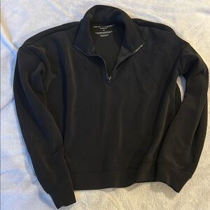 Threads 4 Thought Supersoft Black 1/4 Zip Up Top